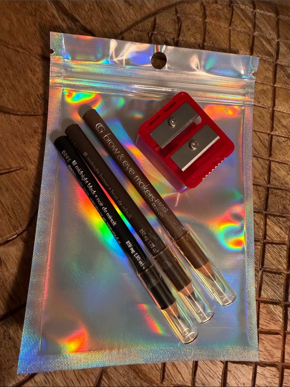 NWT Brown & Eye Makeup Eyeliner Pencils - Brown/Black (3-Pack) with sharpener